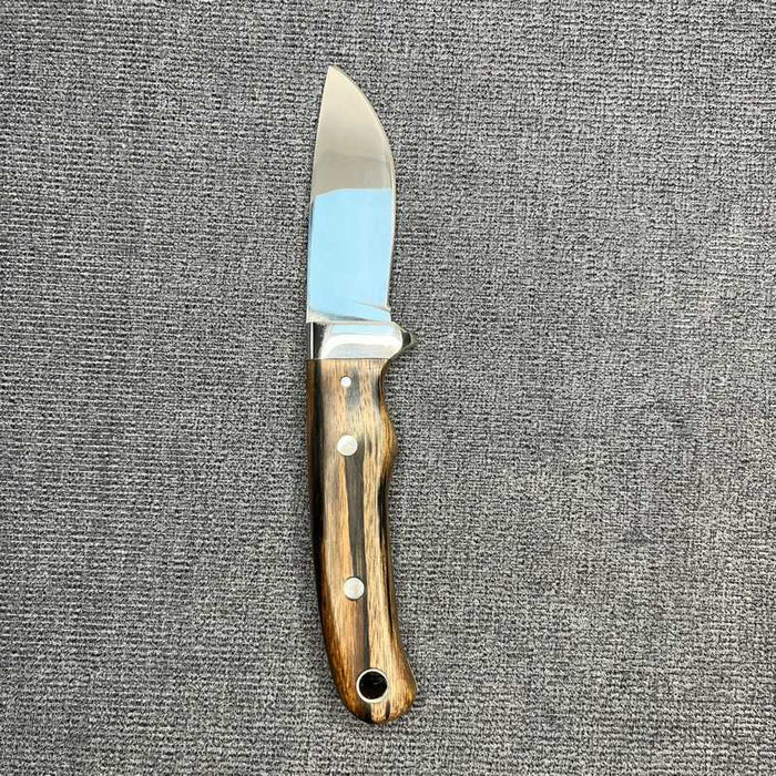 Vagabond Knife with Ebony Plantation Wood Handle & Leather Sheath by Rory Connor