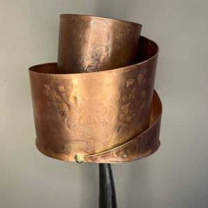 Copper Table Lamp with Spiral Shade by Paddy McCormack