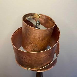 Copper Table Lamp with Spiral Shade by Paddy McCormack