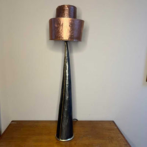 Copper Table Lamp with Spiral Shade by Paddy McCormack