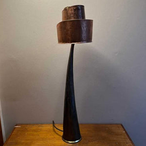 Copper Table Lamp with Spiral Shade by Paddy McCormack