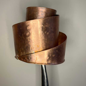 Copper Table Lamp with Spiral Shade by Paddy McCormack