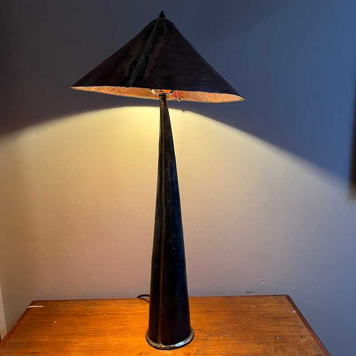 Copper Table Lamp with Coolie Shade by Paddy McCormack