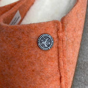 Birkenstock Zermatt Shearling Papaya Wool Felt logo