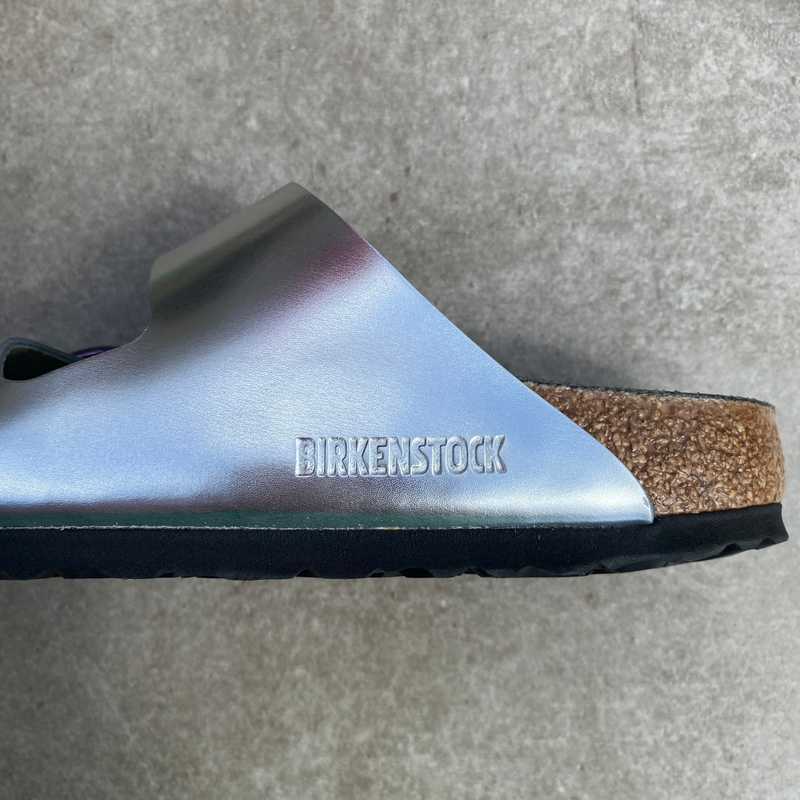 Shoes Birkenstock Arizona Hex Metallic Brown Natural Leather Spotted • shop