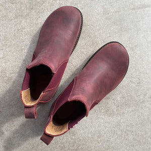 BIRKENSTOCK Stalon Burgundy Nubuck Leather pull-on boot