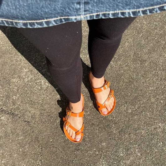 BIRKENSTOCK Mayari New Dressy Kurkuma Natural Leather
