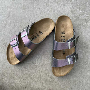 BIRKENSTOCK Arizona. Saffiano Iridescent Viola Birko-Flor