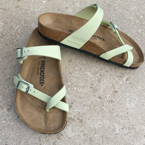 BIRKENSTOCK Mayari Faded Lime Nubuck Leather sandal