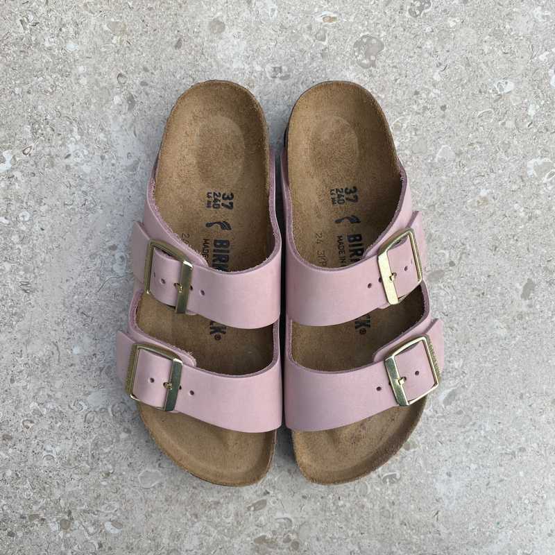 Buckle Birkenstock Arizona Icy Metallic Rose BIRKENSTOCK Soft Pink