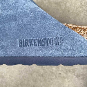 BIRKENSTOCK Arizona Elemental Blue Suede Leather logo