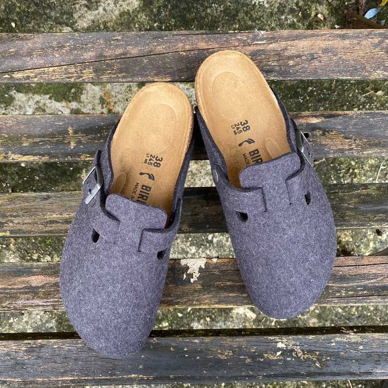 BIRKENSTOCK Boston Anthracite Wool Felt