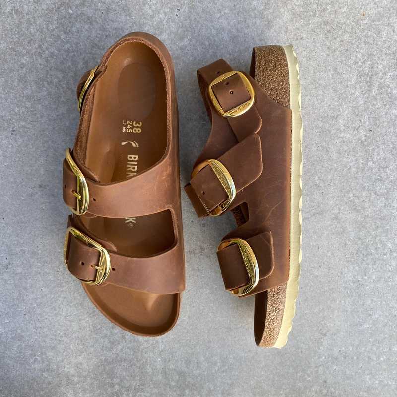 Birkenstock milano fashion cognac