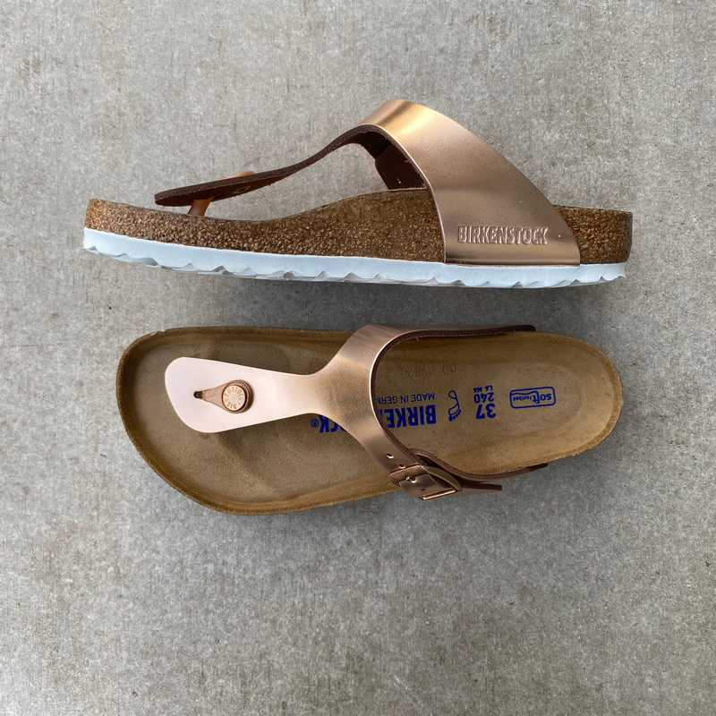 BIRKENSTOCK Gizeh Metallic Copper Birko-flor shiny 