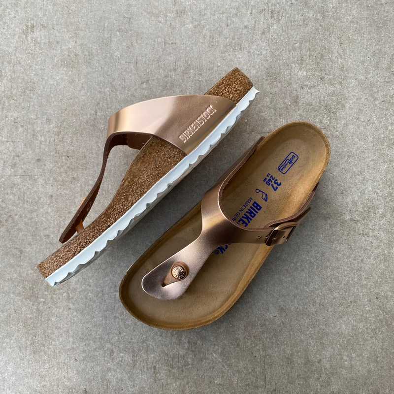 BIRKENSTOCK Gizeh Metallic Copper Birko-flor pretty