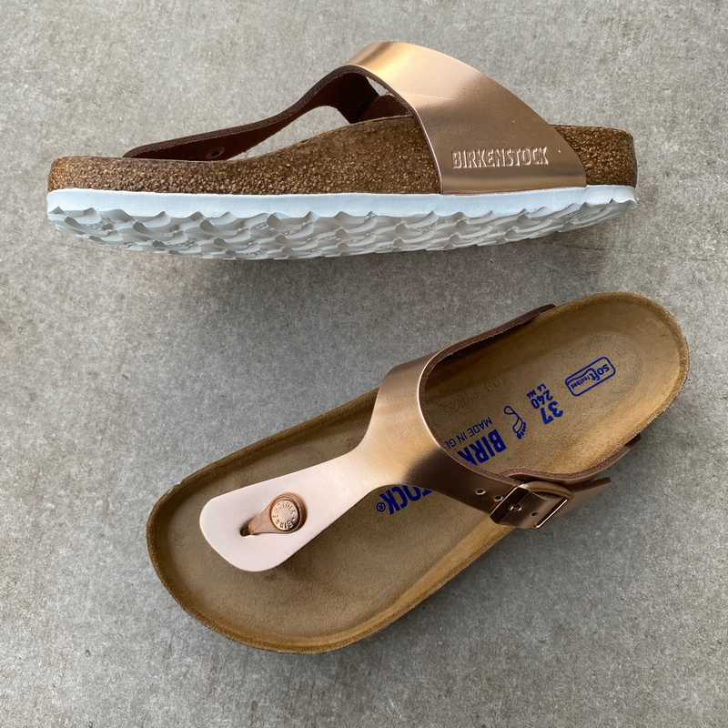 BIRKENSTOCK Gizeh Metallic Copper Birko-flor thong 