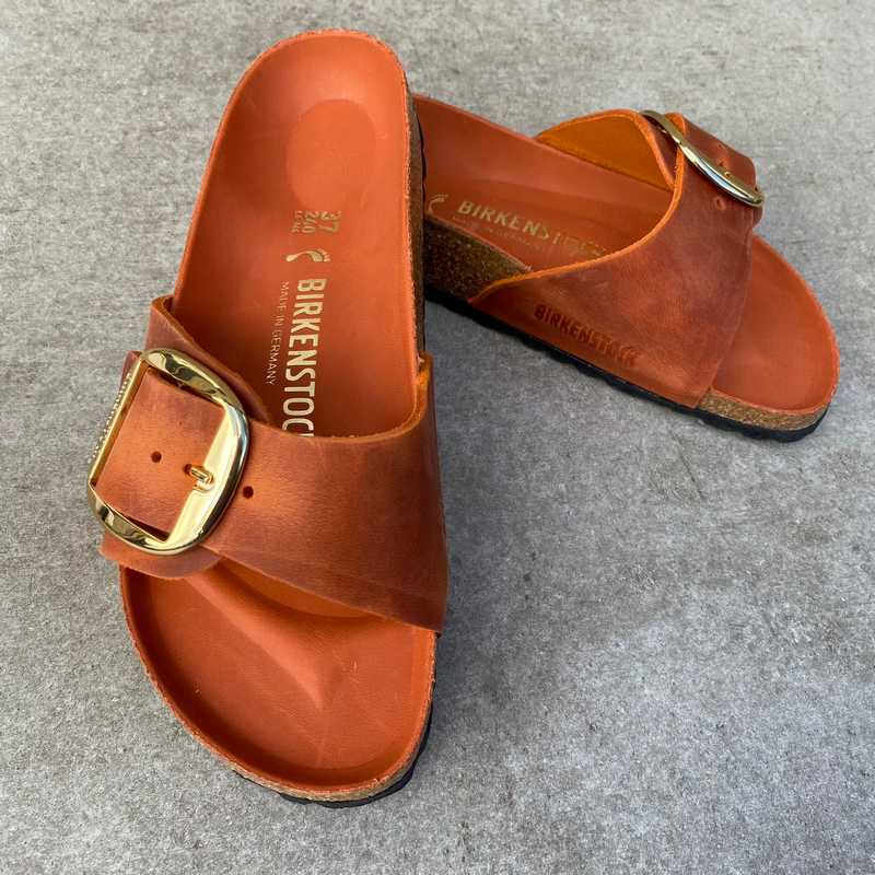 Big Buckle Madrid in Dusty Blue Oiled Leather from West Cork