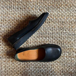 Brendan Jennings Handmade Leather Court Shoes Black one piece