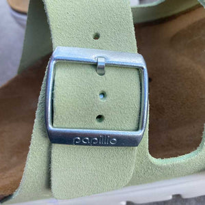 BIRKENSTOCK Arizona Faded Lime Chunky Suede Leather