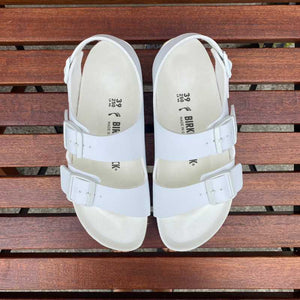 BIRKENSTOCK Milano Triples White Birko-flor Ireland ankle strap