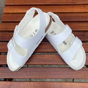 BIRKENSTOCK Milano Triples White Birko-flor Ireland summer