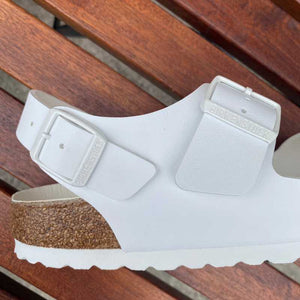 BIRKENSTOCK Milano Triples White Birko-flor Ireland backstrap