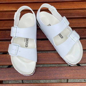 BIRKENSTOCK Milano Triples White Birko-flor Ireland three strap