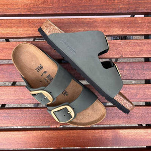 BIRKENSTOCK Arizona Big Buckle Thyme Nubuck Leather with Gold Buckle Ireland