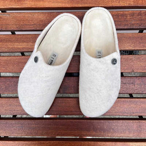 Birkenstock Zermatt Shearling Ecru Wool Felt Ireland Slippers