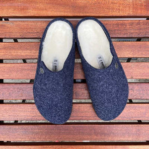 Birkenstock Zermatt Shearling Dark Blue Wool Felt Ireland