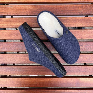 Birkenstock Zermatt Shearling Dark Blue Wool Felt Ireland indoor shoes