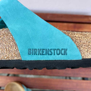 BIRKENSTOCK Gizeh Braided Biscay Bay Oiled Leather Ireland blue