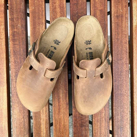 BIRKENSTOCK Boston Cognac Oiled Leather Ireland NEW