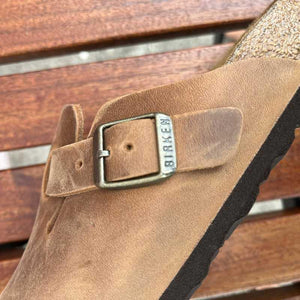 BIRKENSTOCK Boston Cognac Oiled Leather Ireland tan coloured