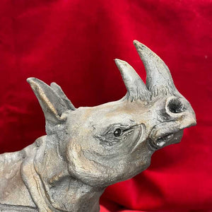 Ceramic Rhinoceros by Joanne Robey