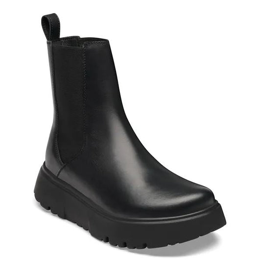BIRKENSTOCK Theda Chelsea Platform Black Natural Leather