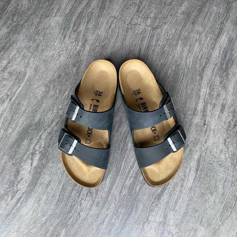 BIRKENSTOCK Arizona Black Oiled Leather from above