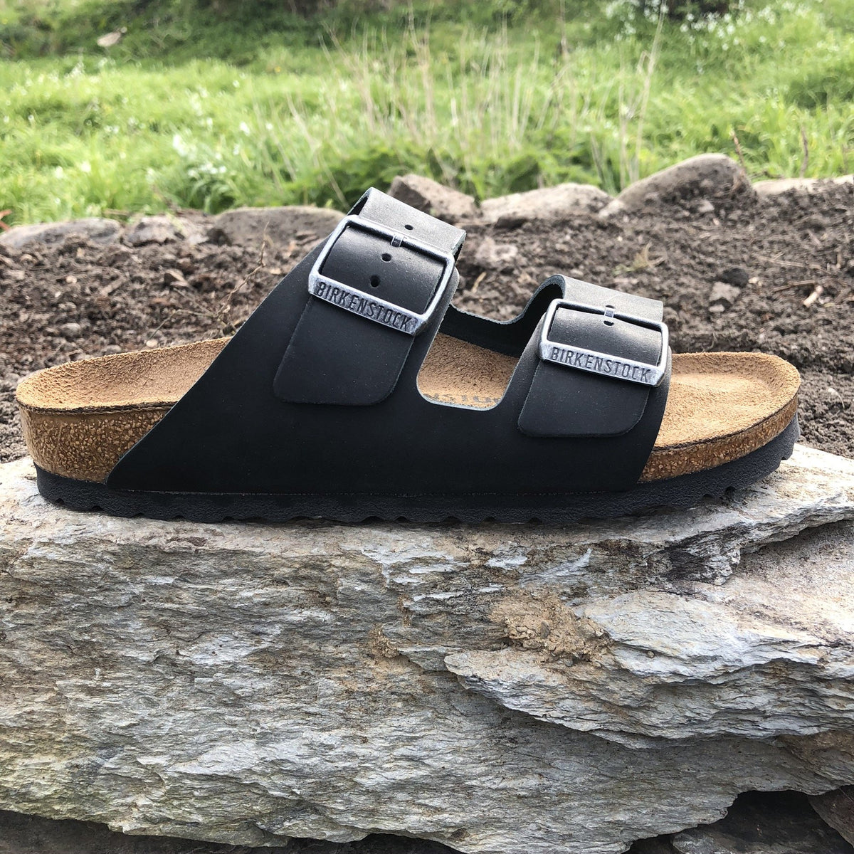 BIRKENSTOCK Arizona Black Oiled Leather side view