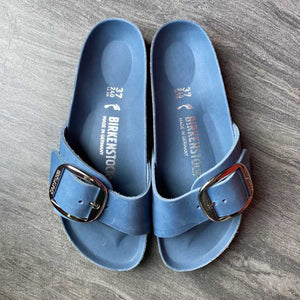 BIRKENSTOCK Madrid Big Buckle Dusty Blue Oiled Leather Top view