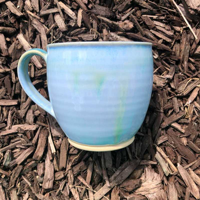 Blue and Jade Round Cup by Rosemarie Durr