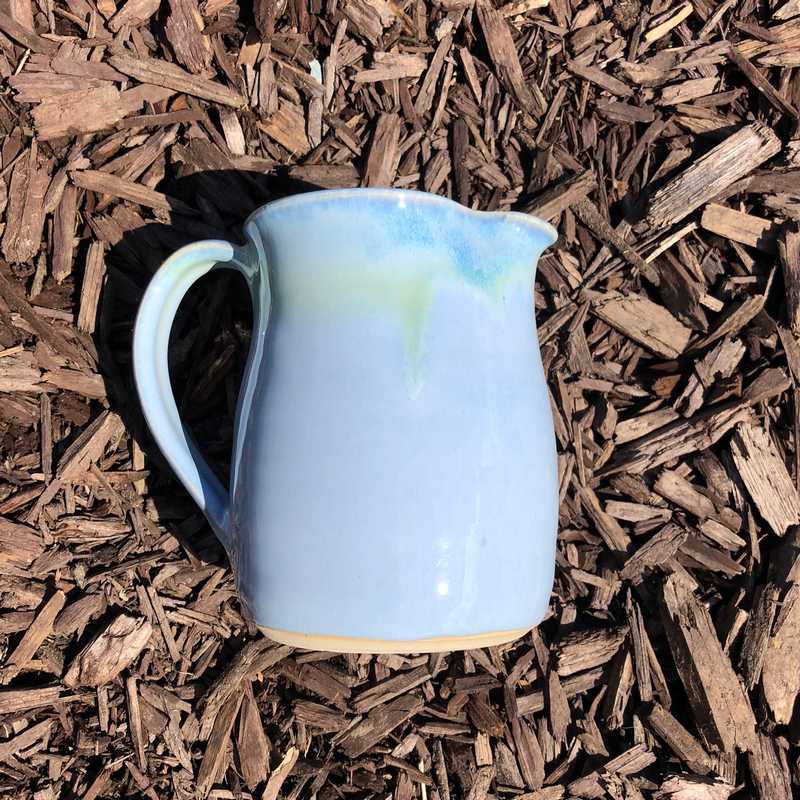 Blue and Jade Milk Jug by Rosemarie Durr - Craft Shop Bantry