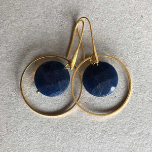 Gold Circle Earrings - Craft Shop Bantry