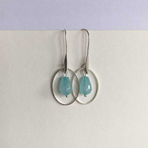 Jade and Oval Earrings - Craft Shop Bantry