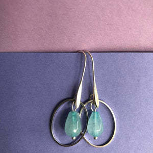 Jade and Oval Earrings - Craft Shop Bantry