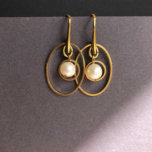Gold and Pearl Earrings - Craft Shop Bantry