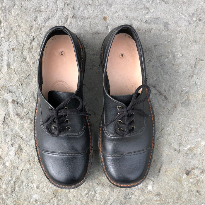 Handmade Mens Leather Oxford Shoes - Black