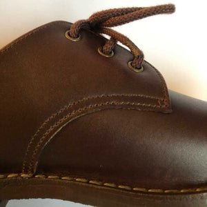 Handmade Mens Leather Derby Shoes - Chocolate Brown