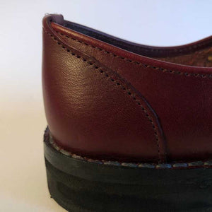 Handmade Mary Jane Style Leather Shoes - Cherry  look
