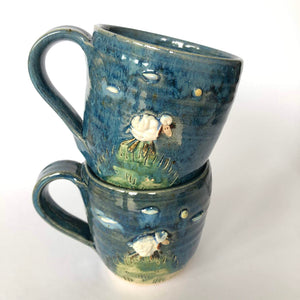 Dun Oir Sheep Cup - Blue - Craft Shop Bantry