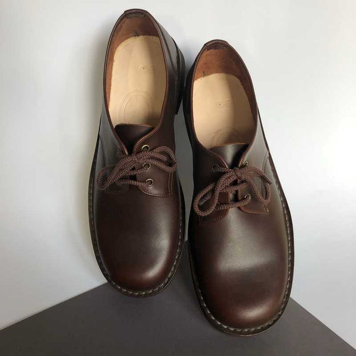 Handmade Mens Leather Derby Shoes - Chocolate Brown